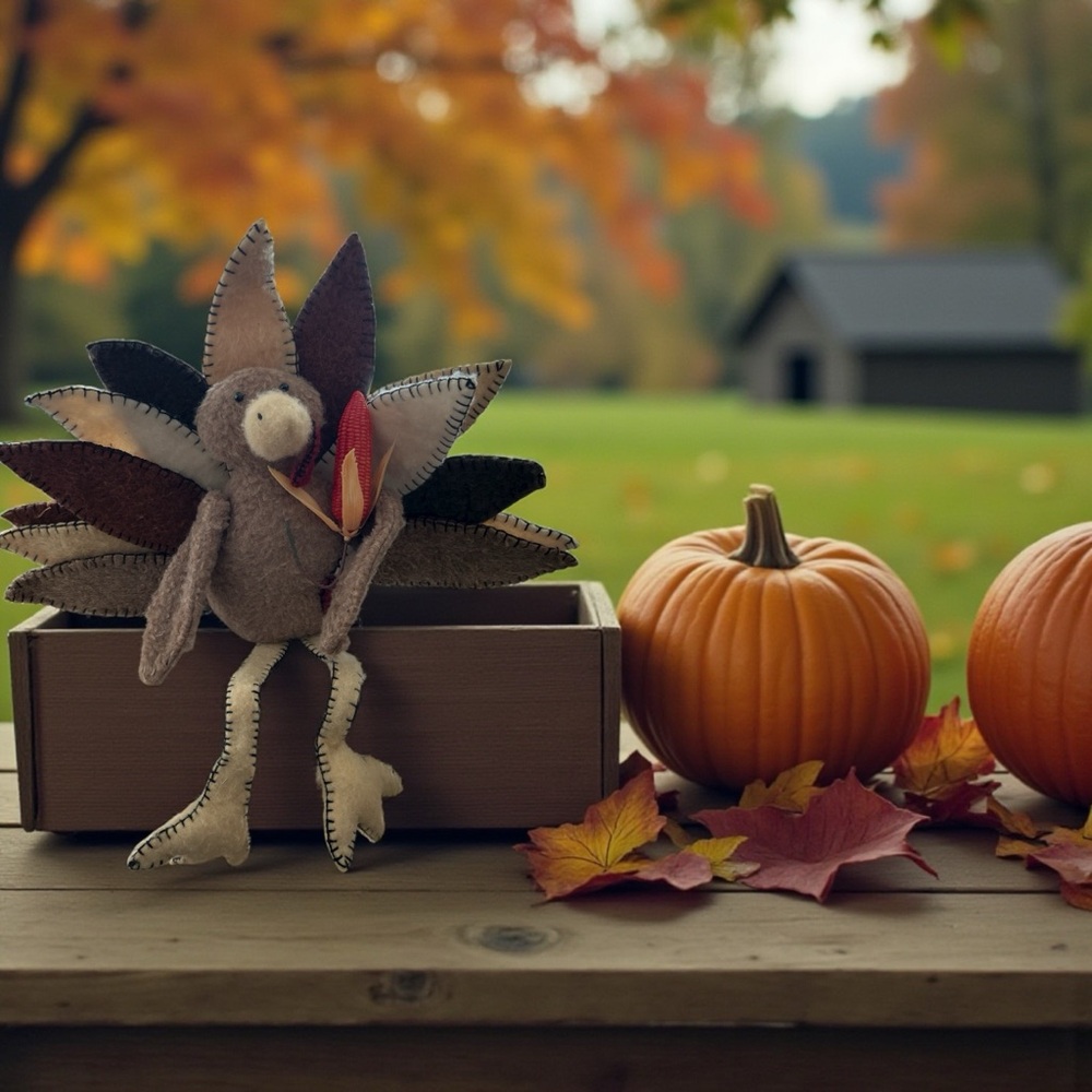 Handmade Turkey shelf sitter
